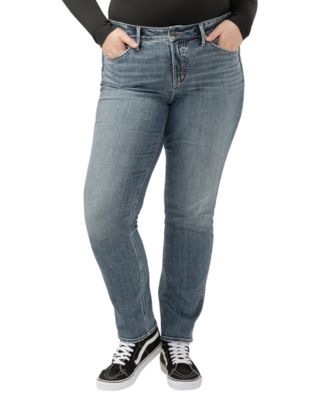 Silver Jeans Co. - Plus Size Suki High-Rise Curvy-Fit Straight Jeans
