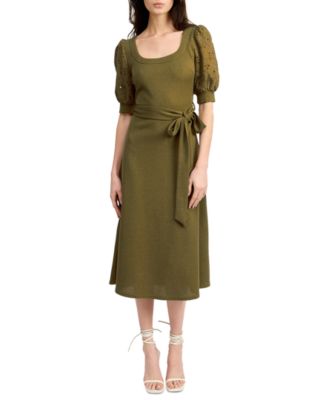 En Saison - Women's Lennox Mixed Media Midi Dress