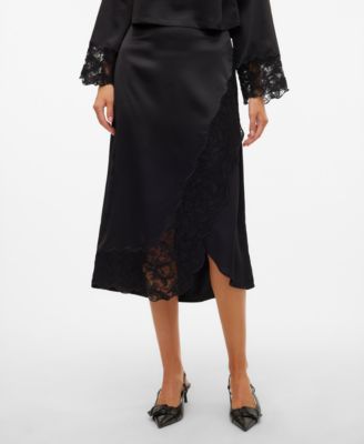 Vero Moda - Women's Merle Lace-Trim Slip Skirt