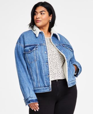 Levi's - Plus Size '90s Sherpa Cotton Long-Sleeve Trucker Jacket