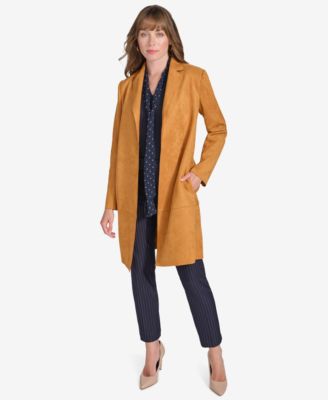 Tommy Hilfiger - Women's Faux-Suede Open-Front Topper