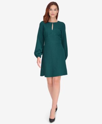 Tommy Hilfiger - Petite Embossed Houndstooth Knit Dress