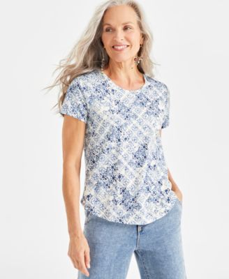 Style & Co - Plus Size Whimsy Graphic Scoop-Neck T-Shirt