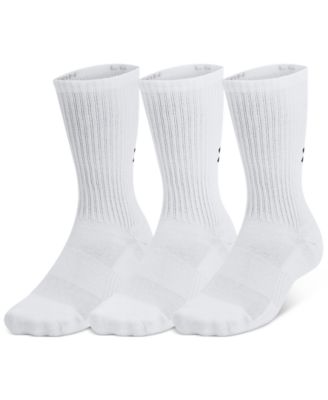 Under Armour - Men's Training Cotton 3-Pk. Moisture-Wicking Crew Socks