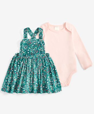 First Impressions - Baby Girls Bodysuit & Printed Jumper, 2 Piece Set