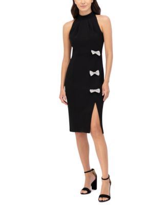 Eliza J - Women's Bow-Trim Halter Sheath Dress