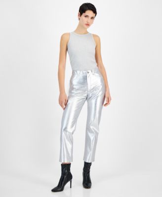 BOSS Orange - Women's Croc-Embossed Straight Pants