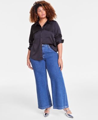 On 34th - Plus Size Utility Shirt, Created for Macy's