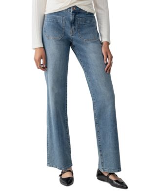 Sanctuary - Women's Marine Straight-Leg Patch-Pocket Jeans