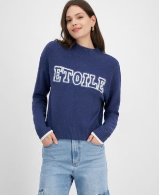 Hooked Up by IOT - Juniors' Verbiage Eyelash-Front Crewneck Top