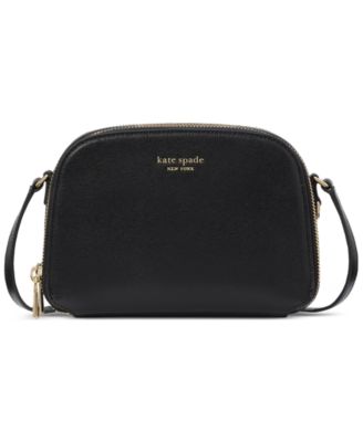kate spade new york - Devin Saffiano Leather Double Zip Dome Crossbody Bag