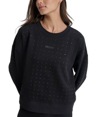 DKNY - Women's Rhinestone Embellished Logo Sweatshirt