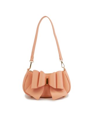 LIKE DREAMS - Mini Baguette Bow Pebble Shoulder Bag