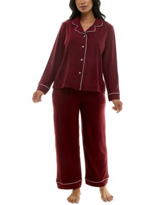 Roudelain - Women's Printed Waffle-Knit Pajama Set