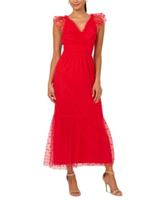 Adrianna by Adrianna Papell - Women's Sleeveless Dot-Mesh Dress