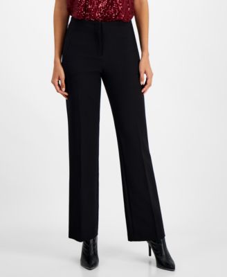 Bar III - Women's High Rise Straight-Leg Pants, Created for Macy's