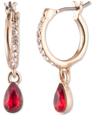 Givenchy - Crystal Charm Pav&eacute; Huggie Hoop Earrings