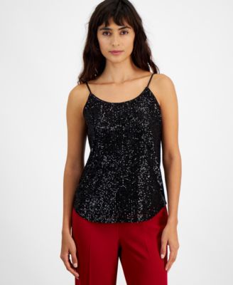 Bar III - Women's Sequin Sleeveless Top, Created for Macy's