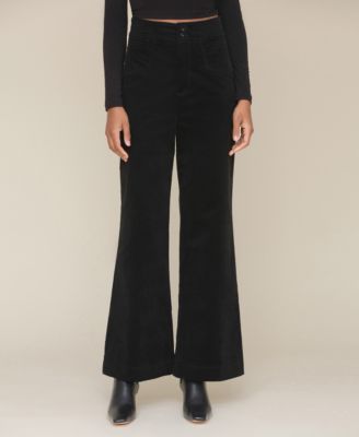 Avec Les Filles - Women's High-Waist Flare-Leg Pants