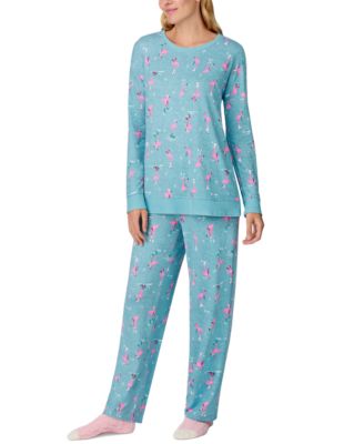 Ellen Tracy - Women's Printed Long-Sleeve Pajama Set