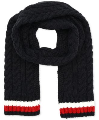 Tommy Hilfiger - Men's Cable Knit Global Stripe Scarf