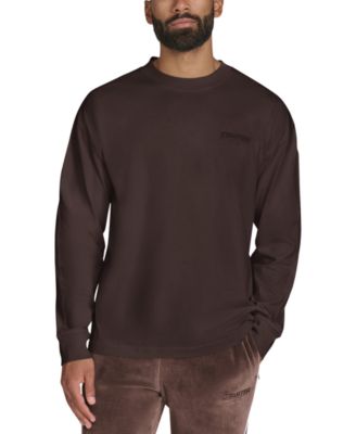 Starter - Men's Oversized Long-Sleeve Sueded Soft Touch Branded Shirt