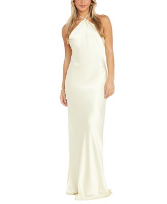 Morgan & Company - Juniors' Halter-Neck Slip Dress