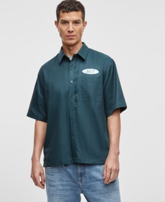 Mode of One - Men's Short-Sleeve Button-Front Patch Pocket Shirt