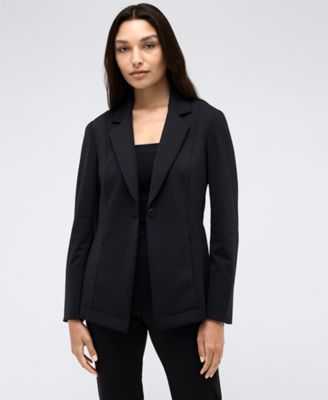 Kenneth Cole - Women's Athletic-Stretch One-Button Notch-Collar Blazer