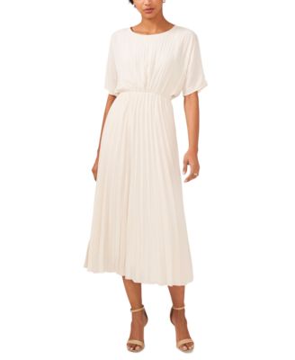 MSK - Petite Pleated Dolman-Sleeve Maxi Dress