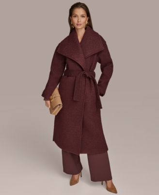 Donna Karan New York - Women's Wide-Collar Belted Coat