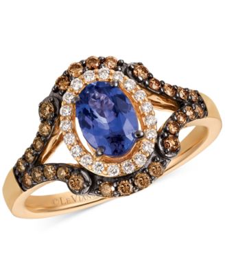 Le Vian - Tanzanite (5/8 ct. t.w.) & Diamond (3/8 ct. t.w.) Statement Ring in 14k Rose Gold