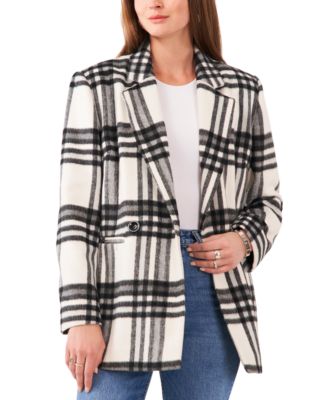 Vince Camuto - Women's Plaid Double-Breasted Blazer