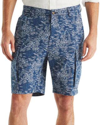 Nautica - Men's Relaxed Fit Koi Print 9.5" Cargo Shorts