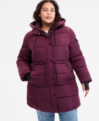 Steve Madden - Plus Size Hooded Anorak Puffer Coat