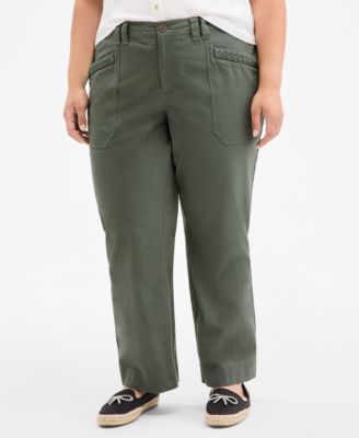 On 34th - Trendy Plus Size Solid High-Rise Braid-Detail Pants, Exclusively at Macy's