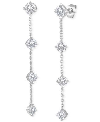 Badgley Mischka - Lab Grown Diamond Dangle Drop Earrings (2-3/4 ct. t.w.) in 14k White Gold