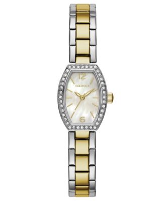 Caravelle - Women's Two-Tone Stainless Steel Bracelet Watch 18x24mm
