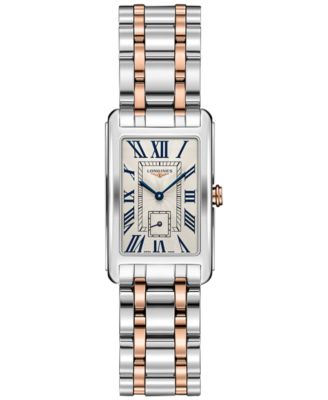 Longines - Women's Swiss DolceVita 18K Rose Gold & Stainless Steel Bracelet Watch 23x37mm
