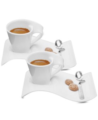 Villeroy & Boch - Set of 2 New Wave Caffe Espresso Cups and Saucers