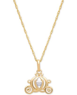Disney - Children's Carriage 15" Pendant Necklace in 14k Gold