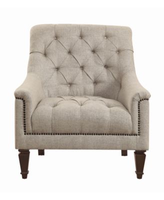 COASTER COMPANY OF AMERICA - Avonlea Upholstered Chair with Heavy Tufting Beige