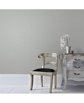Graham & Brown - Chenille Grey and Silver Wallpaper