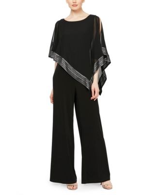 SL Fashions - Asymmetrical Cape Jumpsuit
