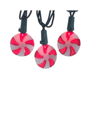 Kurt Adler - 20-Light Red Candy LED Light Set
