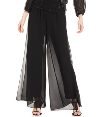 Alex Evenings - Pants, Wide-Leg Chiffon
