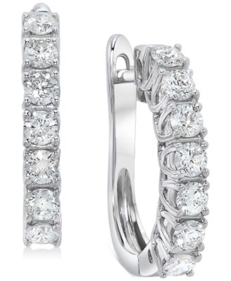 Macy's - Diamond Small Huggie Hoop Earrings (1 ct. t.w.) in 14k Gold