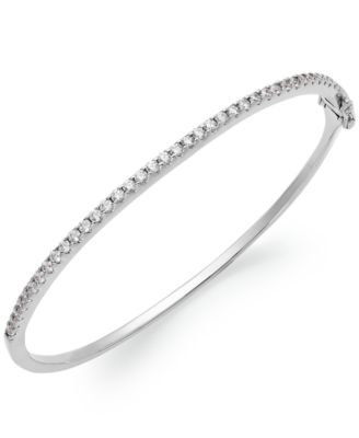Arabella - Sterling Silver Cubic Zirconia Bangle Bracelet (1-3/4 ct. t.w.) (Also available in 14k Gold over Sterling Silver)