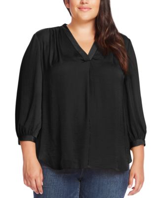 Vince Camuto - Plus Size V-Neck 3/4-Sleeve Blouse