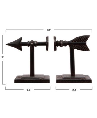 3R Studio - 2-Pc. Metal Arrow Bookend Set